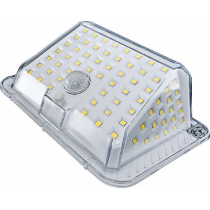 LED Solární nástěnné svítidlo se senzorem LED/5W/3,7V 1200 mAh IP44