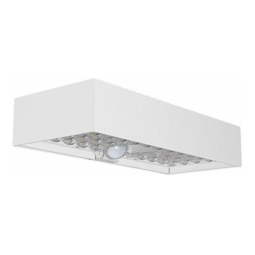 LED Solární nástěnné svítidlo se senzorem LED/6W/3,7V IP65 4000K 3000 mAh bílá