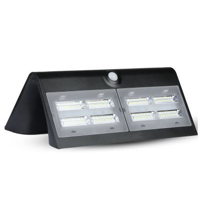 LED Solární nástěnné svítidlo se senzorem LED/7W/3,7V 4000K IP65 4000 mAh černá