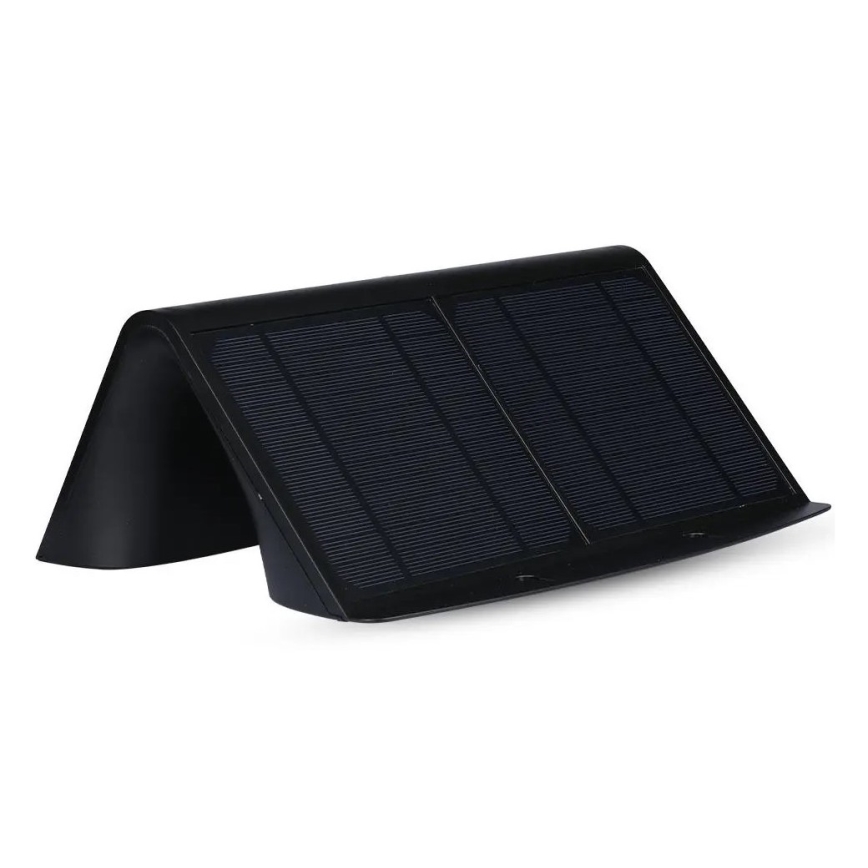 LED Solární nástěnné svítidlo se senzorem LED/7W/3,7V 4000K IP65 4000 mAh černá