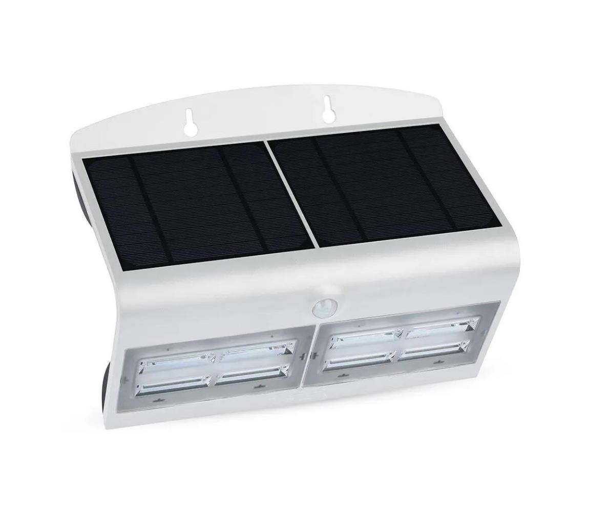 V-Tac LED Solární nástěnné svítidlo se senzorem LED/7W/3,7V 4000K IP65 bílá VT0775