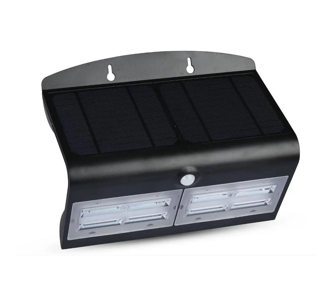  LED Solární nástěnné svítidlo se senzorem LED/7W/3,7V 4000K IP65 černá 