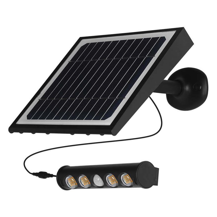 LED Solární nástěnné svítidlo se senzorem LED/8W/3,7V IP65 3000K