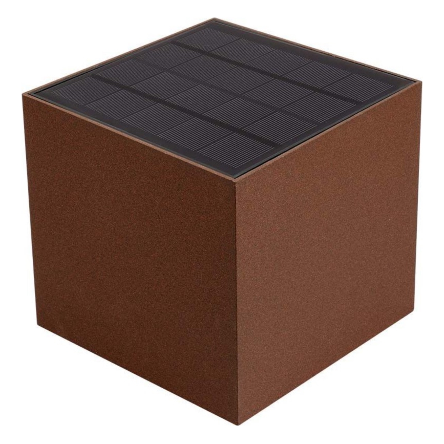 LED Solární nástěnné svítidlo se senzorem LED/9W/3,7V IP65 3000K hnědá