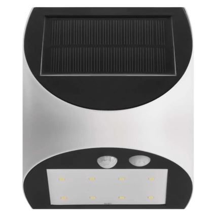 LED Solární nástěnné svítidlo se senzorem LUMI LED/3,7W IP54 bílá