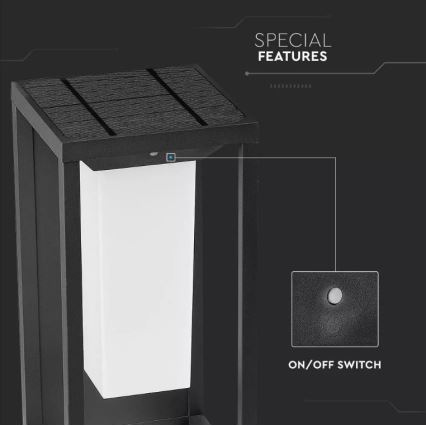 LED Solární nástěnné svítidlo se senzorem SAMSUNG CHIP LED/2W/3,7V IP65 2600 mAh