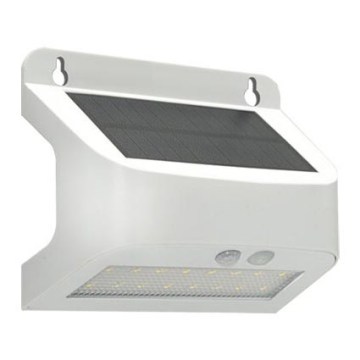 LED Solární nástěnné svítidlo se senzorem SOLTO LED/6W/3,7V 4000K IP54 2400 mAh bílá