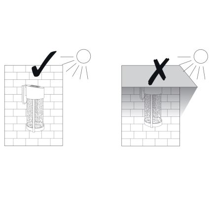 LED Solární nástěnné svítidlo VETRO LED/1,2V IP44