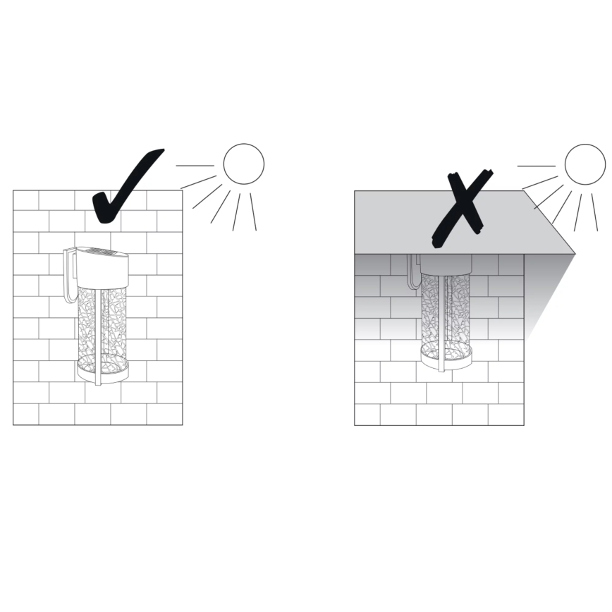 LED Solární nástěnné svítidlo VETRO LED/1,2V IP44