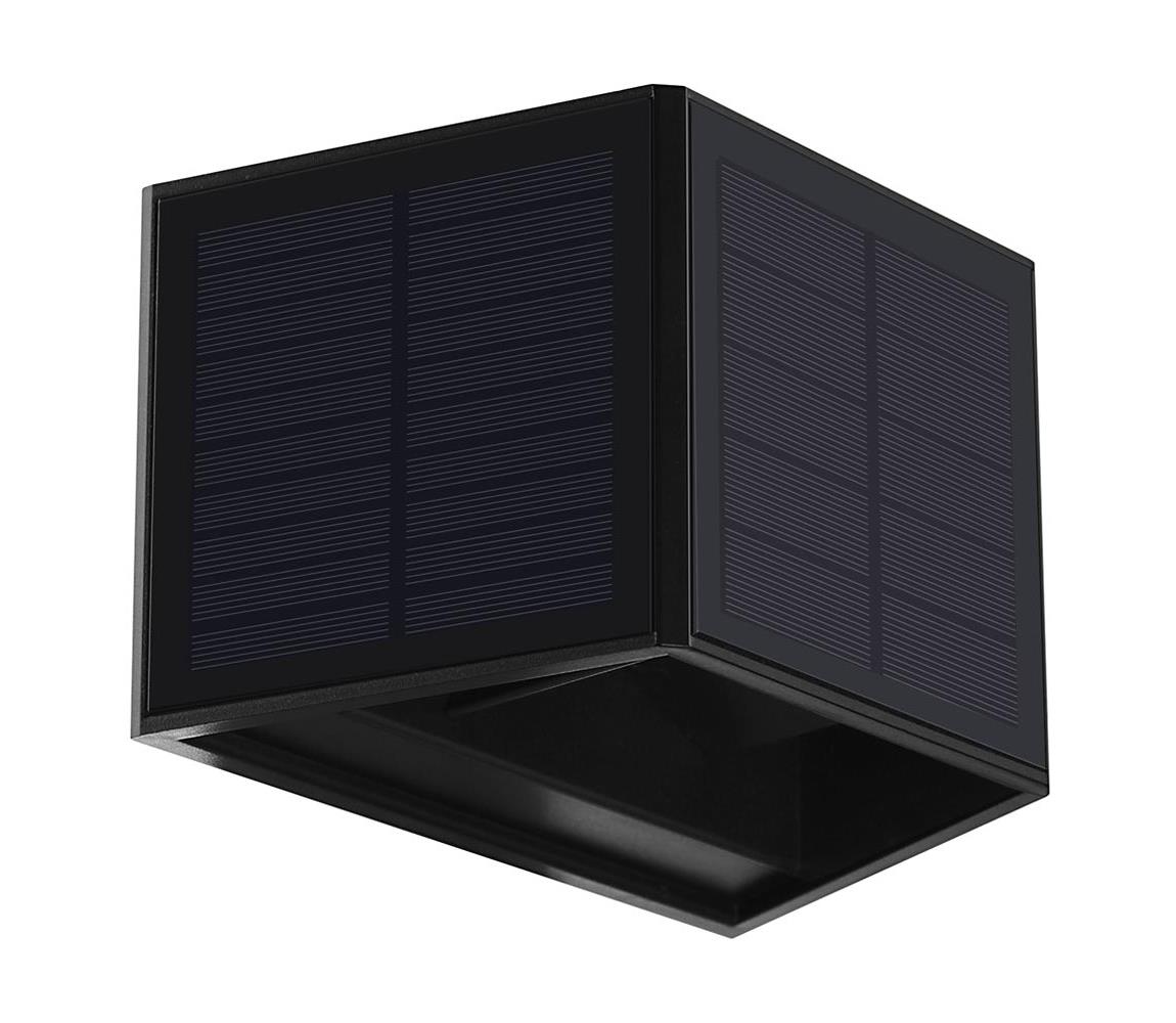  LED Solární nástěnné svítidlo WINGS LED/2W/3,2V 6000K IP54 černá 