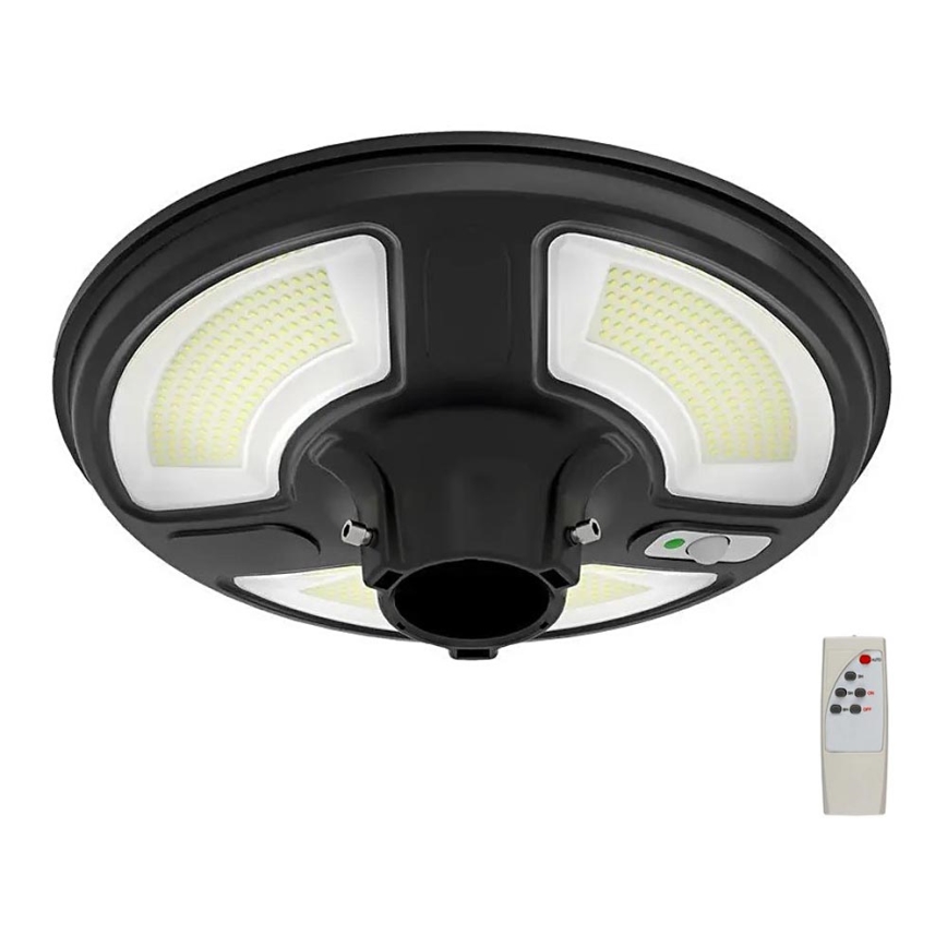 LED Solární pouliční lampa se senzorem LED/10W/3,2V 6500K IP65 25000 mAh + dálkové ovládání