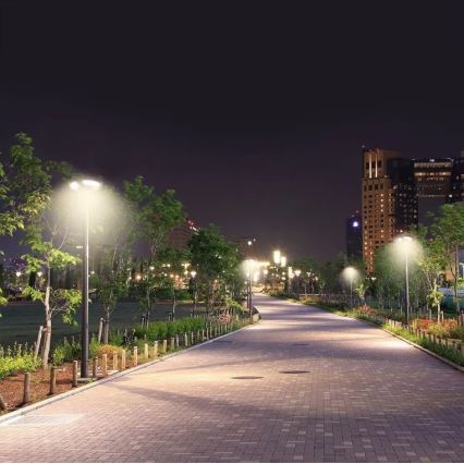 LED Solární pouliční lampa se senzorem LED/10W/3,2V 6500K IP65 25000 mAh + dálkové ovládání