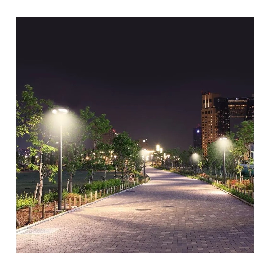 LED Solární pouliční lampa se senzorem LED/10W/3,2V 6500K IP65 25000 mAh + dálkové ovládání