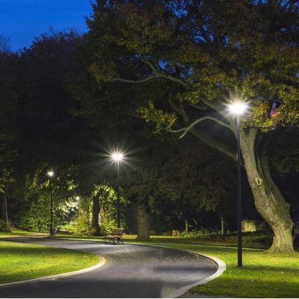 LED Solární pouliční lampa se senzorem LED/10W/3,2V 6500K IP65 25000 mAh + dálkové ovládání