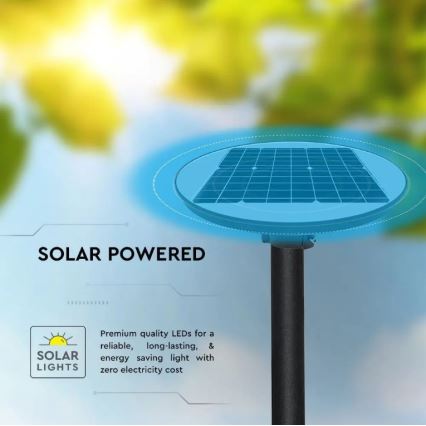 LED Solární pouliční lampa se senzorem LED/10W/3,2V 6500K IP65 25000 mAh + dálkové ovládání