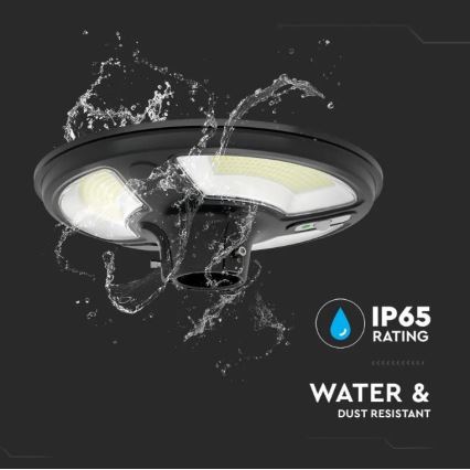 LED Solární pouliční lampa se senzorem LED/10W/3,2V 6500K IP65 25000 mAh + dálkové ovládání