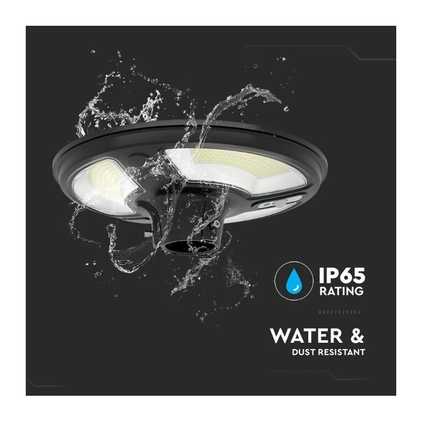 LED Solární pouliční lampa se senzorem LED/10W/3,2V 6500K IP65 25000 mAh + dálkové ovládání