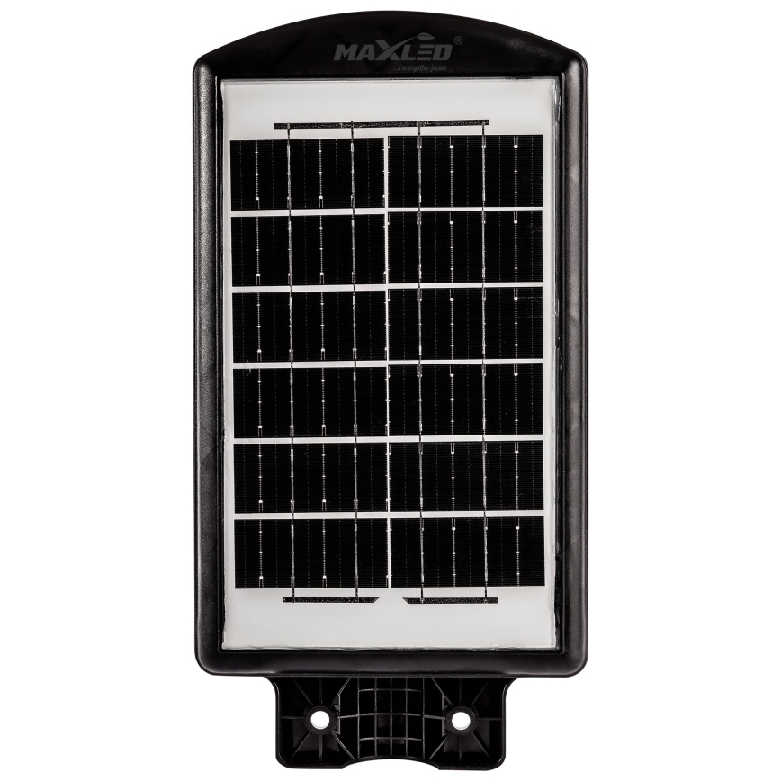 LED Stmívatelná solární pouliční lampa se senzorem LED/120W/6V 6500K IP65 černá + dálkové ovládání