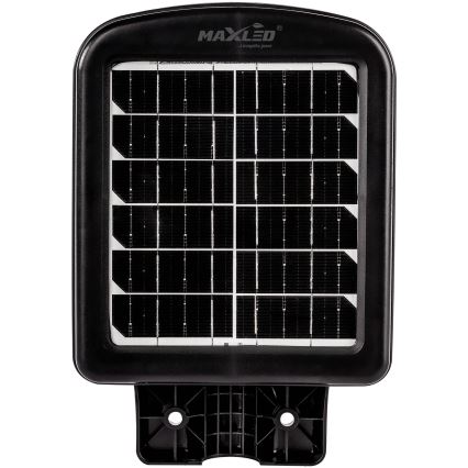 LED Stmívatelná solární pouliční lampa se senzorem LED/150W/6V 6500K IP65 černá + dálkové ovládání