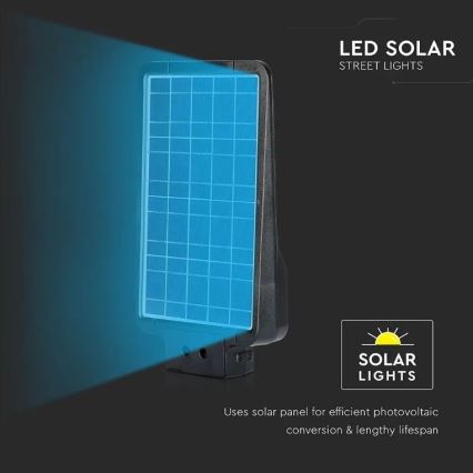 LED Solární pouliční lampa se senzorem LED/15W/7,4V 4000K IP65 10800 mAh
