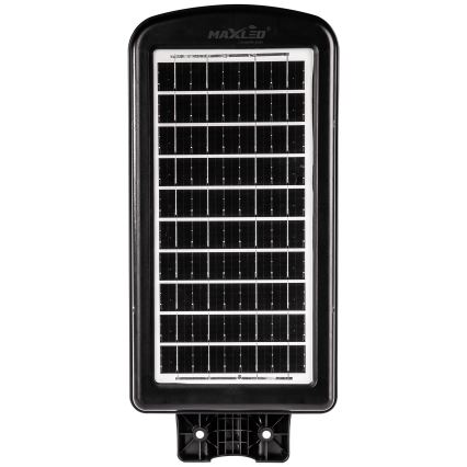 LED Stmívatelná solární pouliční lampa se senzorem LED/180W/6V 6500K IP65 černá + dálkové ovládání
