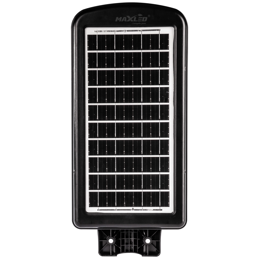 LED Stmívatelná solární pouliční lampa se senzorem LED/180W/6V 6500K IP65 černá + dálkové ovládání