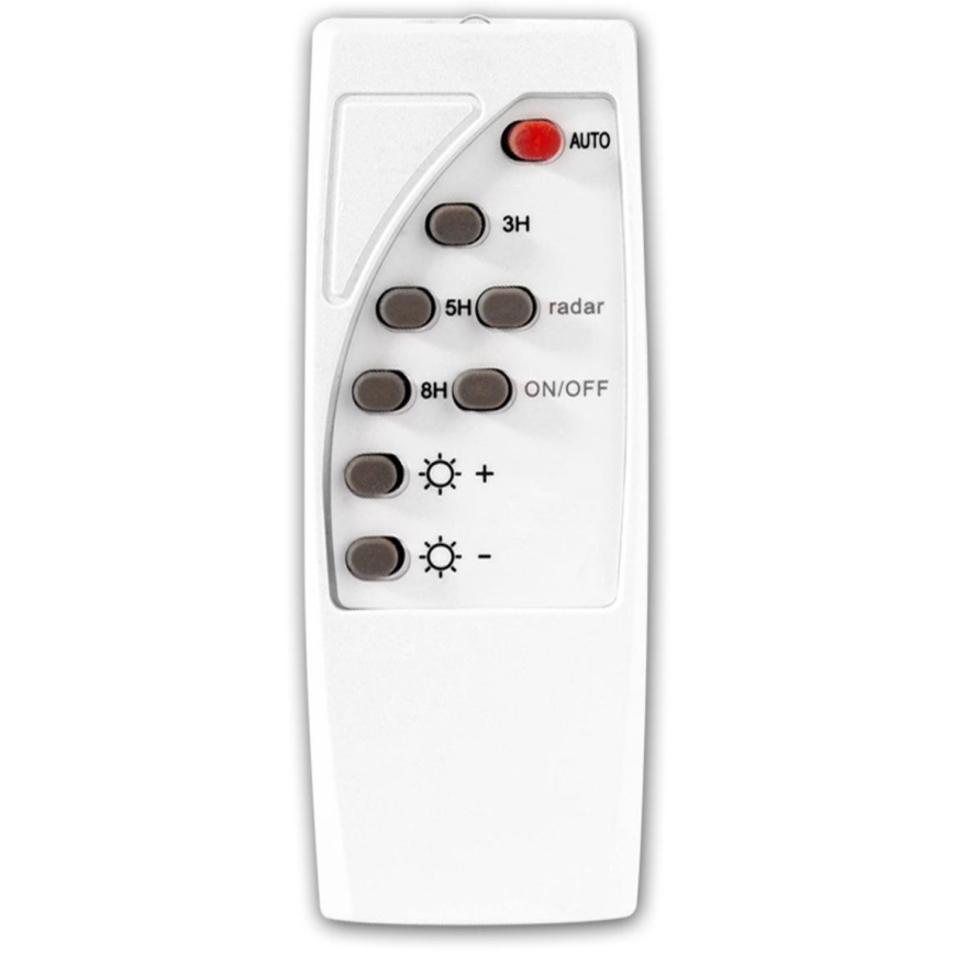 LED Stmívatelná solární pouliční lampa se senzorem LED/22W/6V 18000 mAh 6500K IP65 černá + dálkové ovládání