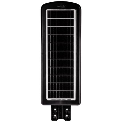 LED Stmívatelná solární pouliční lampa se senzorem LED/300W/6V 6500K IP65 černá + dálkové ovládání