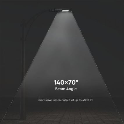 LED Solární pouliční lampa se senzorem LED/40W/9,6V IP65 4000K + dálkové ovládání