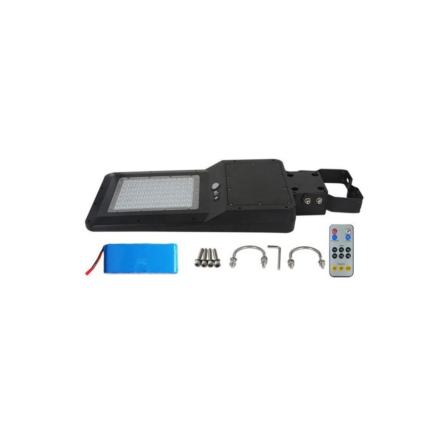 LED Solární pouliční lampa se senzorem LED/40W/9,6V IP65 4000K + dálkové ovládání