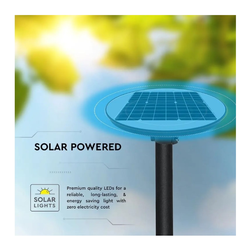LED Solární pouliční lampa se senzorem LED/7,5W/3,2V 6500K IP65 + dálkové ovládání