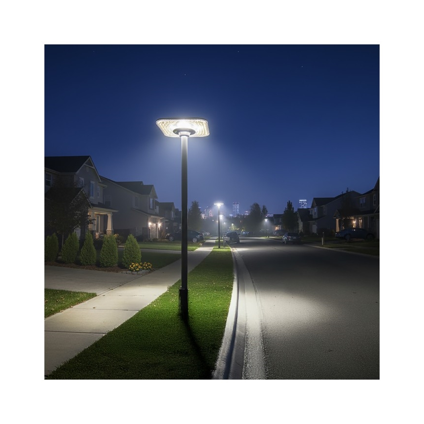 LED Solární pouliční lampa se senzorem SOLSUMI LED/25W/3,2V 3000/4000/6500K IP54 24000 mAh + dálkové ovládání