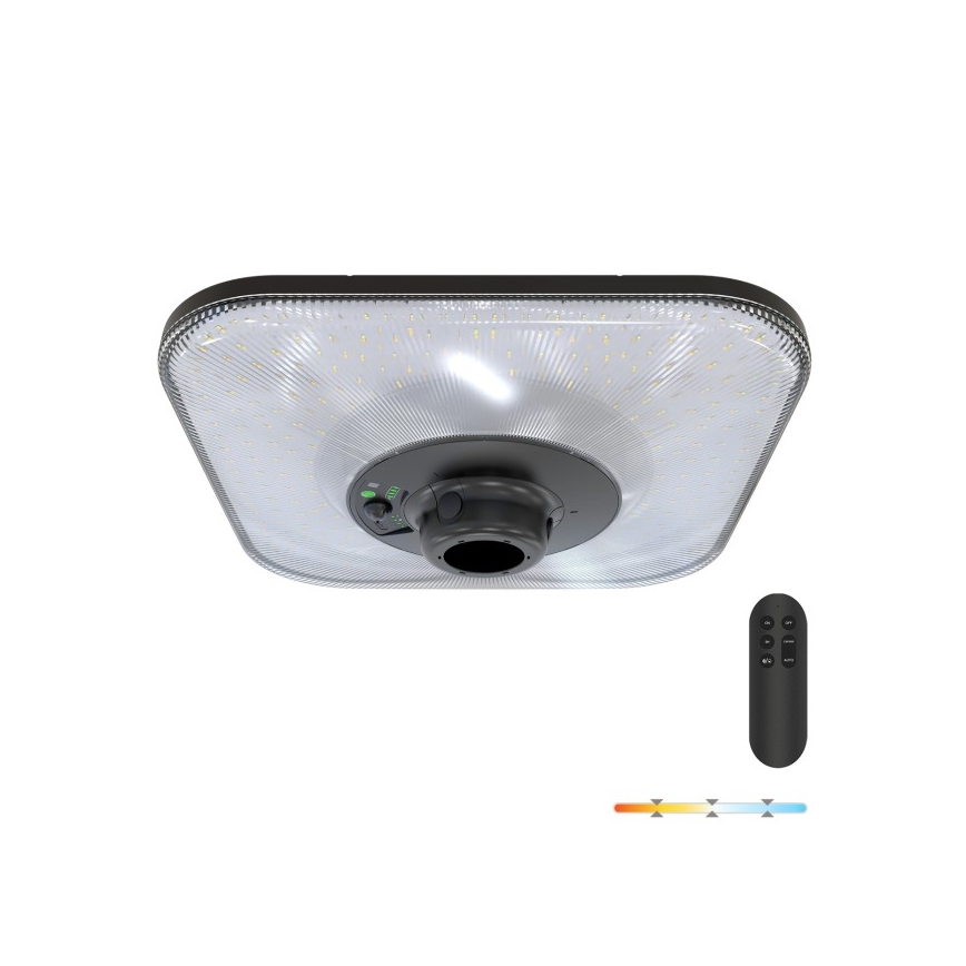 LED Solární pouliční lampa se senzorem SOLSUMI LED/25W/3,2V 3000/4000/6500K IP54 24000 mAh + dálkové ovládání
