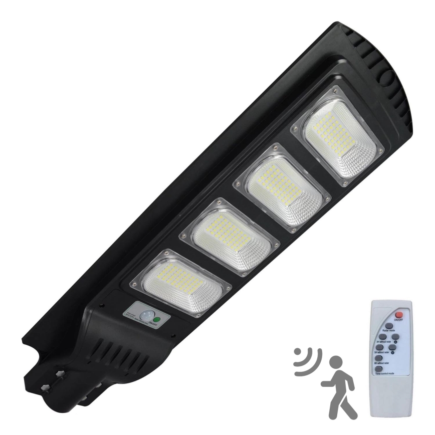LED Solární pouliční lampa se senzorem STREET LED/15W/3,2V 15000 mAh IP65 + dálkové ovládání