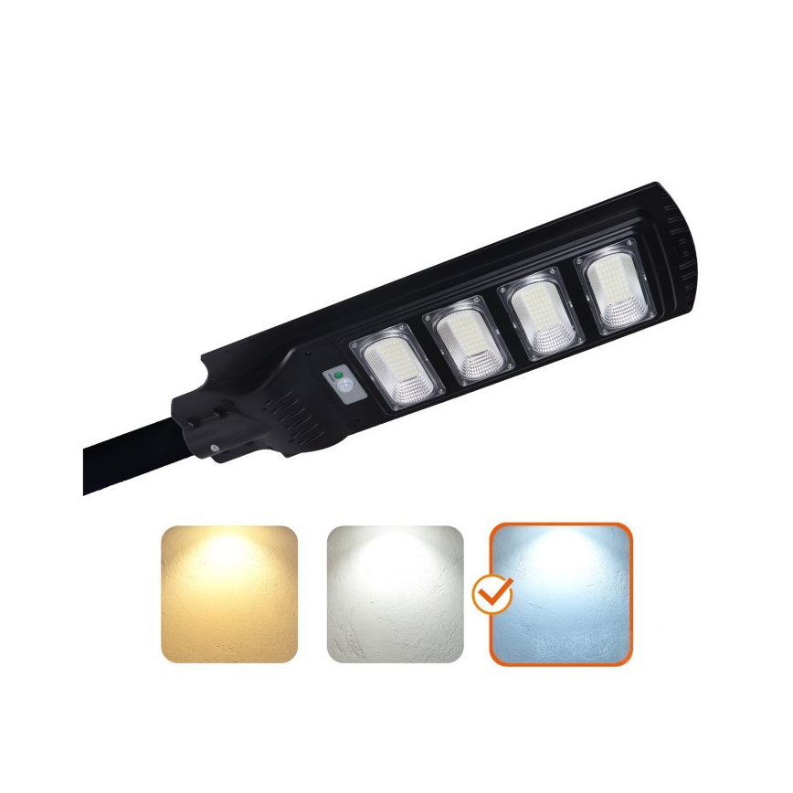 LED Stmívatelná solární pouliční lampa se senzorem URBI LED/11W/3,2V 6500K 15000 mAh IP54 + dálkové ovládání