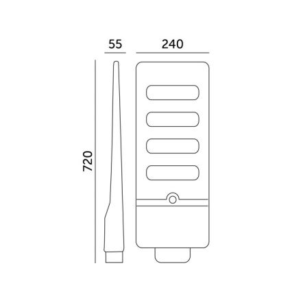 LED Stmívatelná solární pouliční lampa se senzorem URBI LED/11W/3,2V 6500K 15000 mAh IP54 + dálkové ovládání