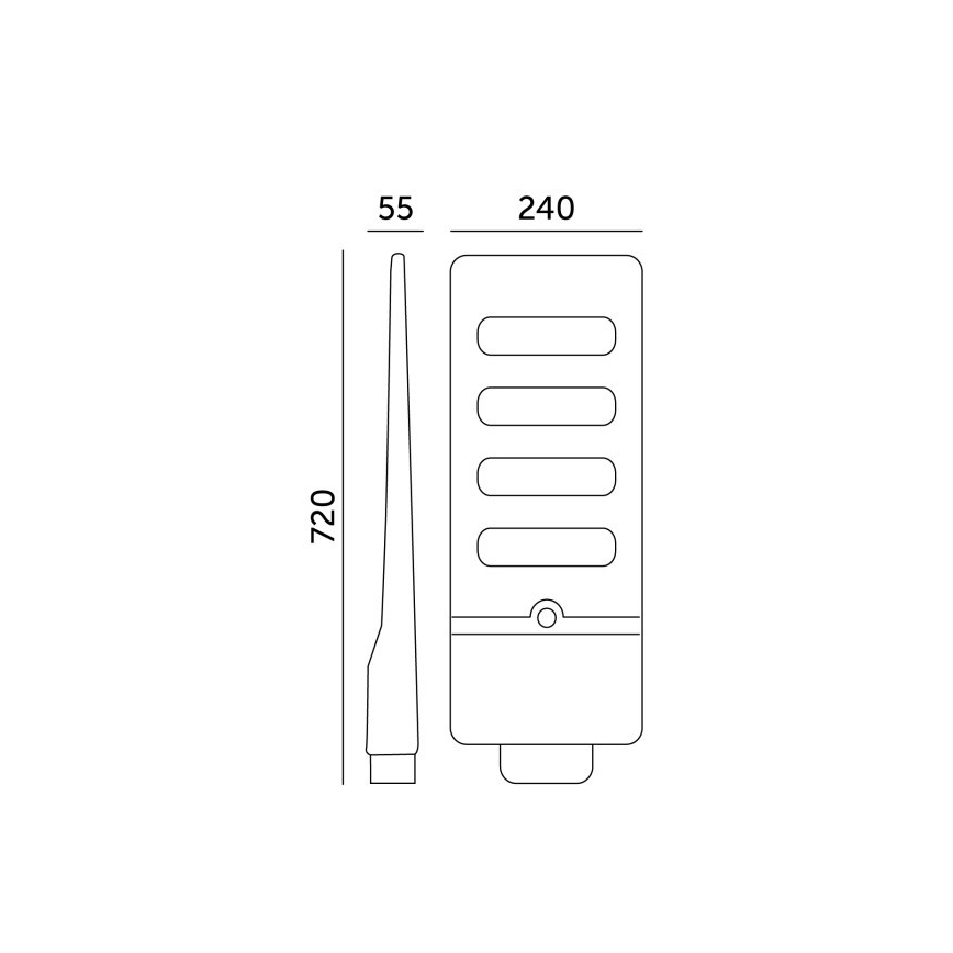 LED Stmívatelná solární pouliční lampa se senzorem URBI LED/11W/3,2V 6500K 15000 mAh IP54 + dálkové ovládání