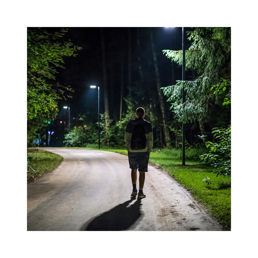 LED Stmívatelná solární pouliční lampa se senzorem pohybu a soumraku URBI LED/8W/3,2V 6500K IP54 10000 mAh + dálkové ovládání