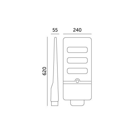 LED Stmívatelná solární pouliční lampa se senzorem pohybu a soumraku URBI LED/8W/3,2V 6500K IP54 10000 mAh + dálkové ovládání