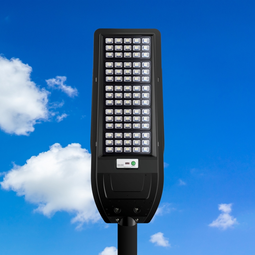 LED Solární pouliční lampa VIA 200W/20000 mAh 3,2V 6000K IP54 + dálkové ovládání