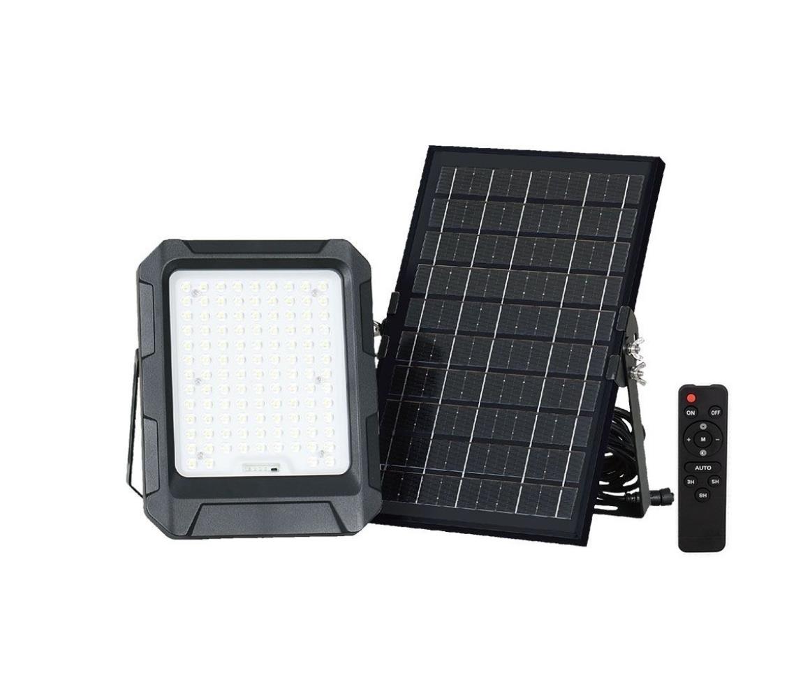 V-Tac LED Solární reflektor LED/10W/3,7V IP65 4000K černá + DO VT1706