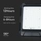 LED Solární reflektor LED/10W/3,7V IP65 4000K černá + dálkové ovládání