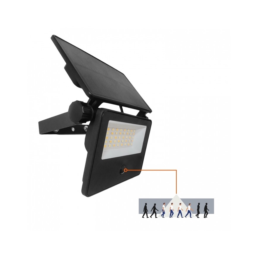 LED Solární reflektor se senzorem NCS G2 LED/20W/3,7V 3000/4000/6500K IP54 2600 mAh