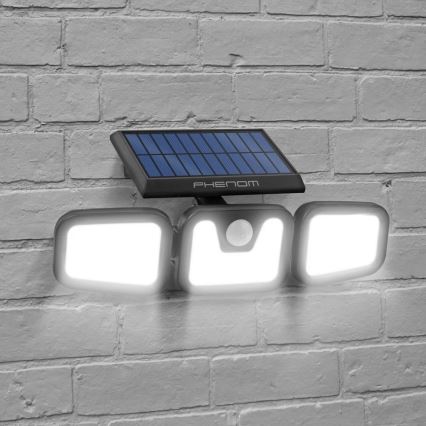 LED Solární reflektor se senzorem 3xLED/3,3W/5V IP65