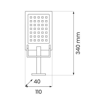LED Solární reflektor se senzorem ADIK LED/1,2W/3,7V 1200 mAh 6500K IP44
