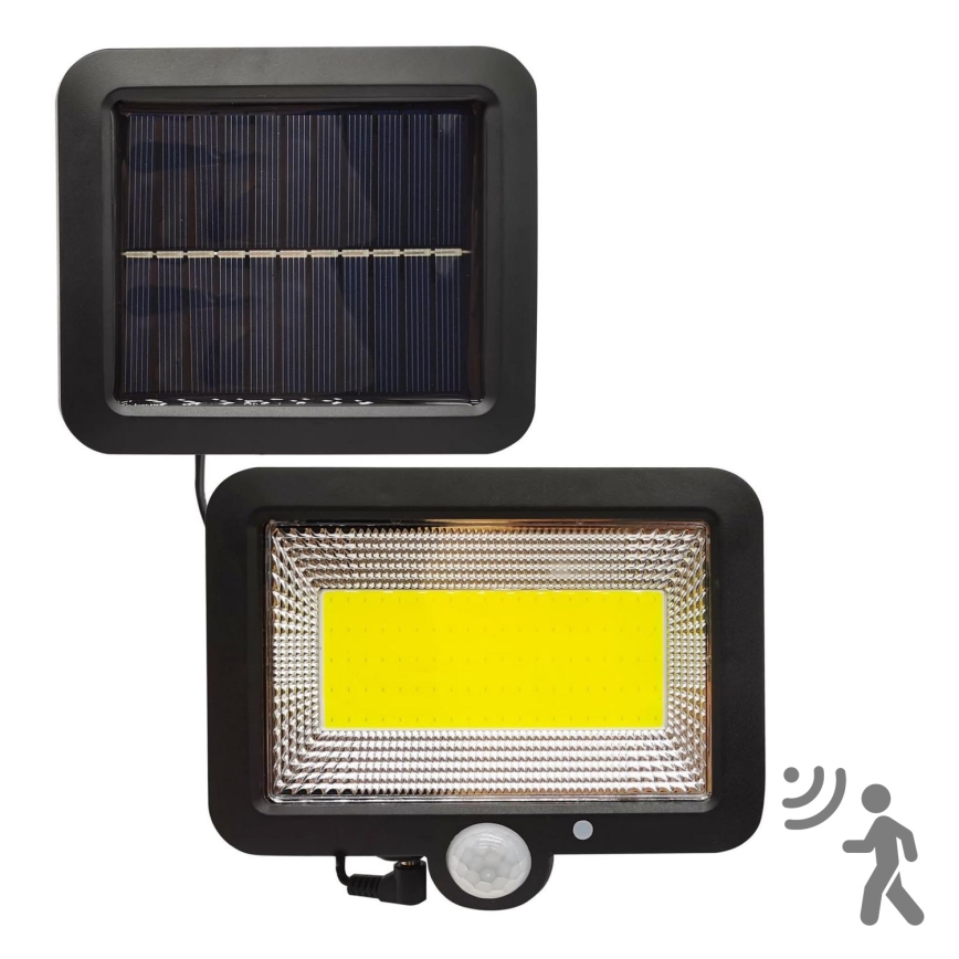 LED Solární reflektor se senzorem DUO LED/1W/3,7V 1200 mAh IP44