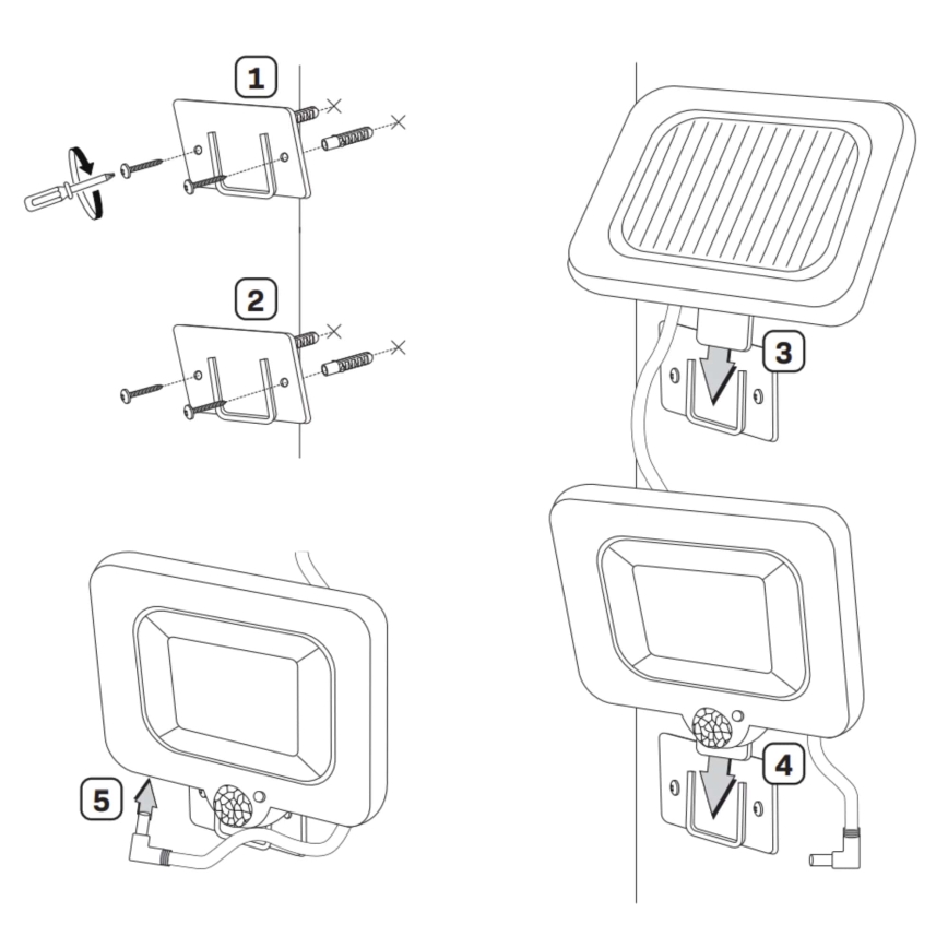 LED Solární reflektor se senzorem DUO LED/1W/3,7V 1200 mAh IP44
