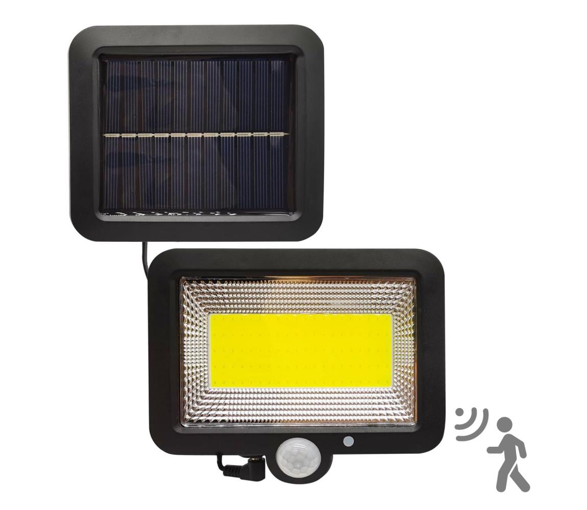 Polux LED Solární reflektor se senzorem DUO LED/1W/3,7V IP44 SA1813
