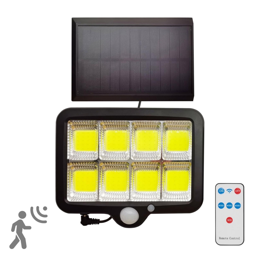 LED Solární reflektor se senzorem INTEGRA LED/3W/3,7V 1200 mAh IP44 + dálkové ovládání