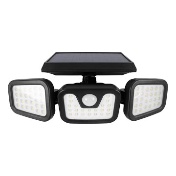 LED Solární reflektor se senzorem LED/1,5W/3,7V 6000K IP44 2400 mAh